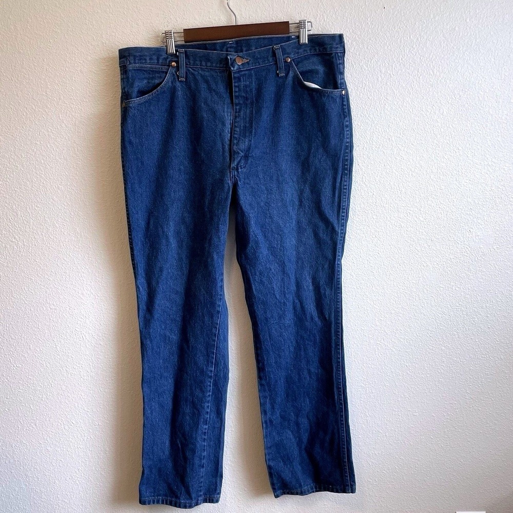 Wrangler 936DEN Men 40x32 Jeans Medium Wash Jeans Slim Fit Cowboy Cut Blue